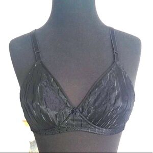 VINTAGE WIRELESS BRA BLACK 34B 36A FAIRY LACE RETRO WHIMSIGOTH Y2K 90s Costume